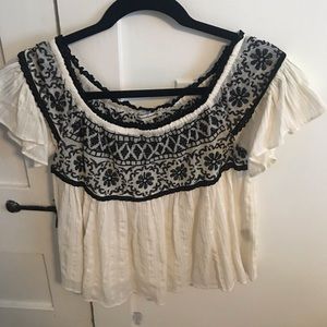american eagle off the shoulder blouse